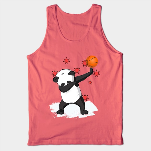 Basketball Kids Dabbing Panda Tank Top by outrigger